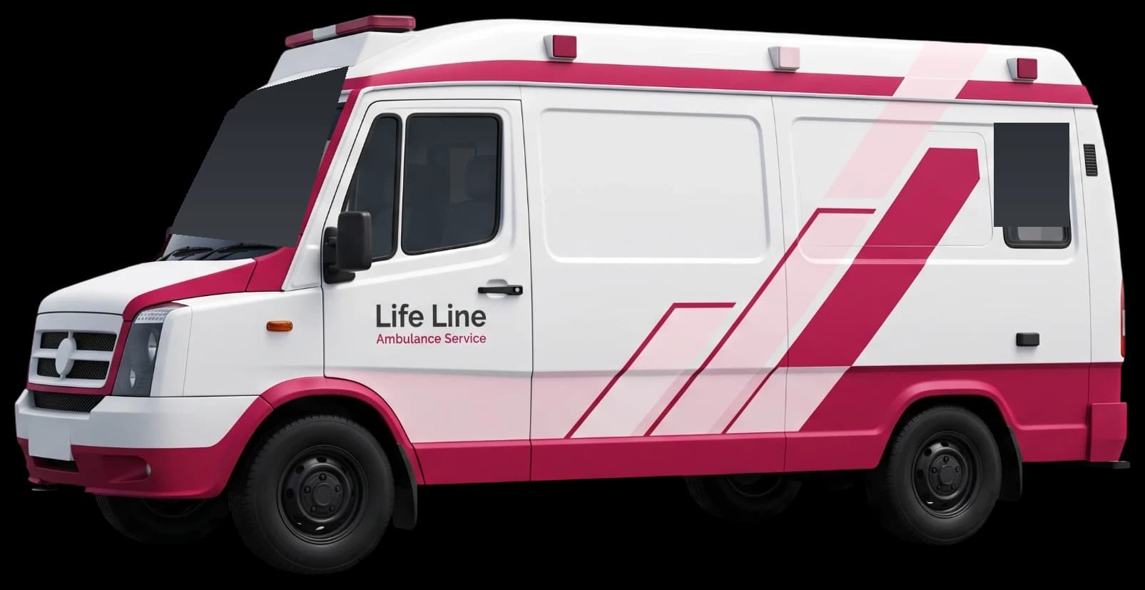 Life Line branded ambulance